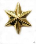 Estrella metálica 6 puntas dorada